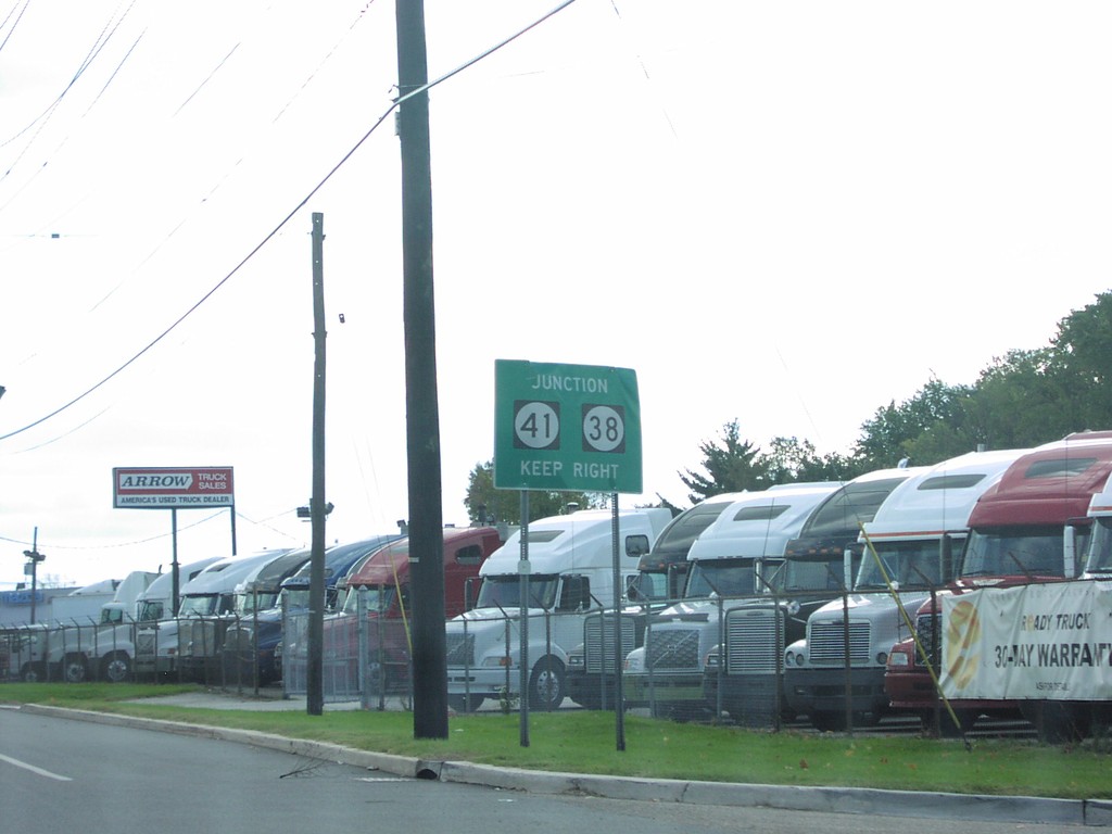 NJ-73 South Approaching NJ-41/NJ-38