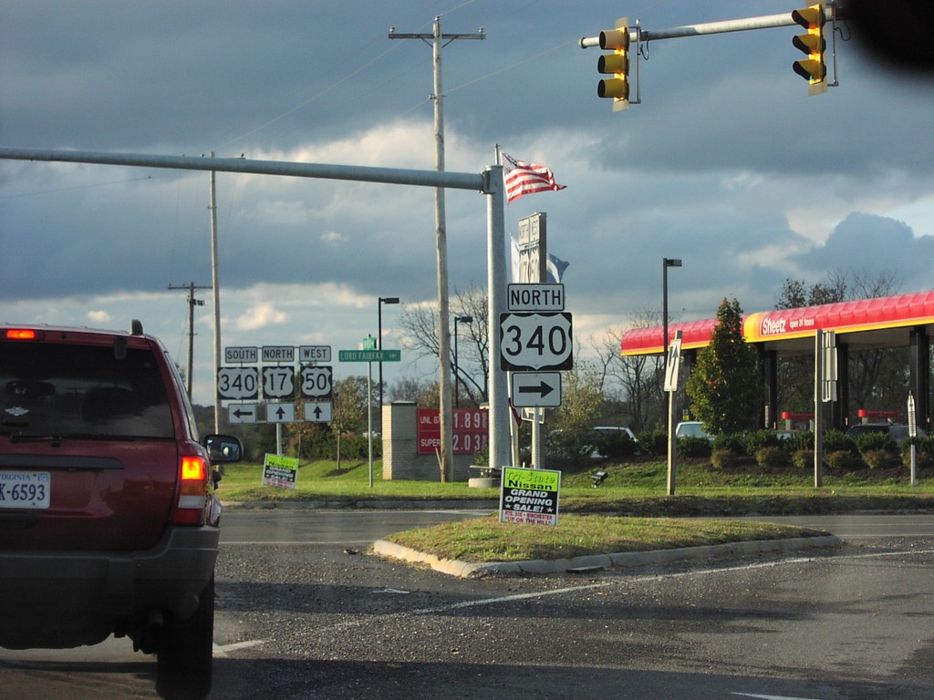 US-340 North on US-50/US-17 West