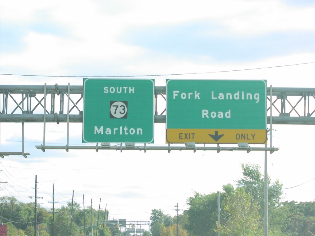 NJ-73 South at Fork Landing Road