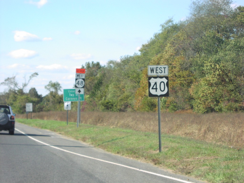 US-40 West/NJ-48 Detour