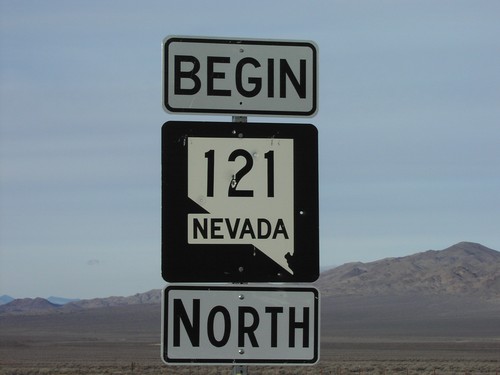 Begin NV-121 North at US-50