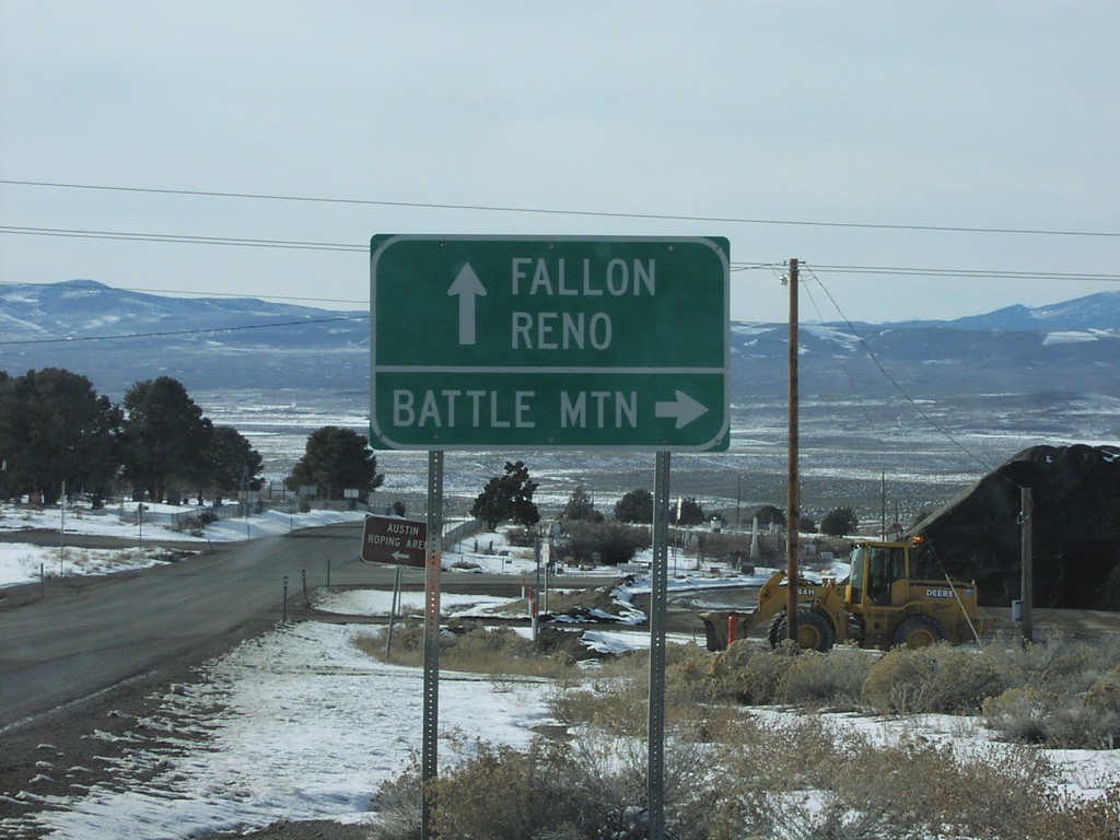 US-50 West at NV-305 to Battle Mountain