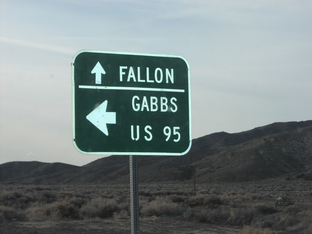 US-50 West at NV-361 South to Gabbs