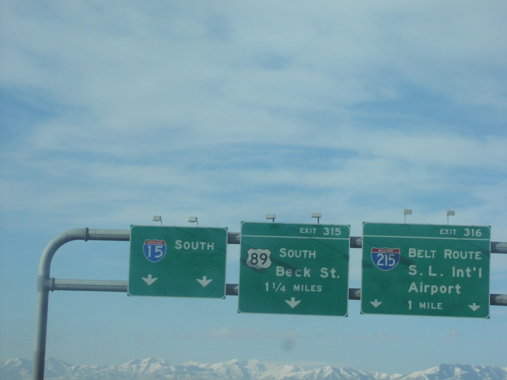 I-15 South Exit 315 and Exit 316