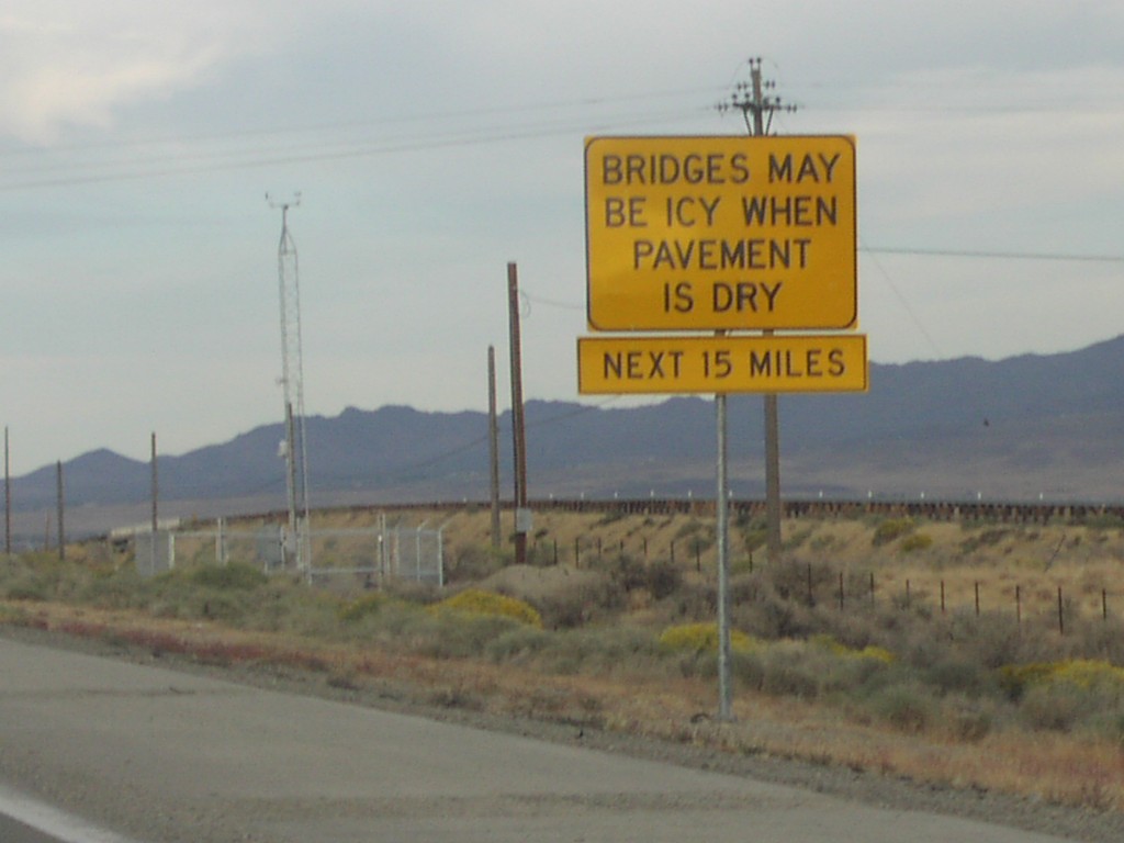 I-80 East - Bridges May Be Icy