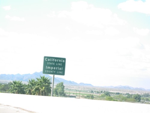 I-8 West - Welcome To California