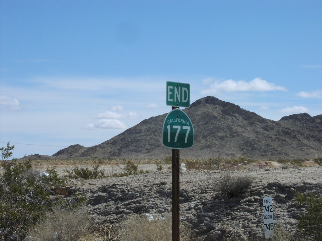 End CA-177 North at CA-62