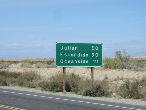 CA-78 West - Distance Marker