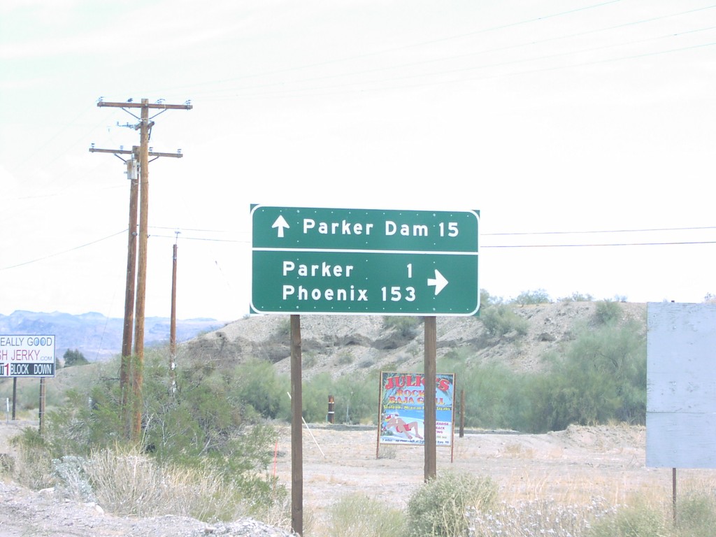 CA-62 East at Parker Dam Jct.