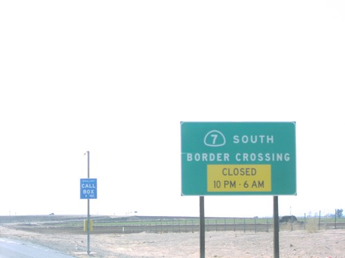 I-8 West Exit 125 - Border Crossing Hours