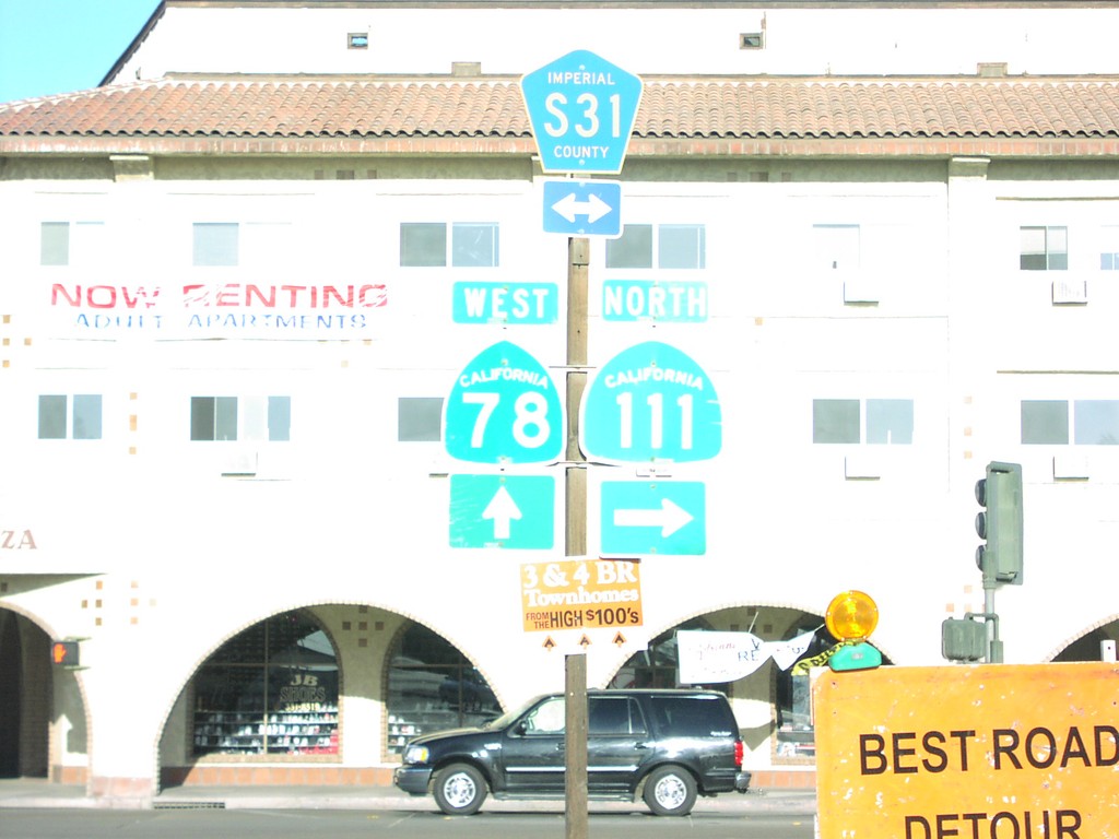 CA-111 North/CA-78 West at Split