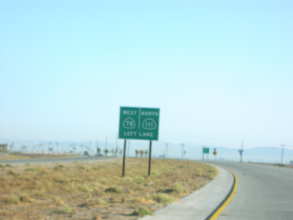 CA-111 North Approaching CA-78