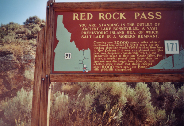 US-91 - Red Rock Pass Historical Marker