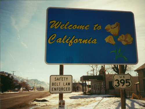 US-395 South - Welcome To California