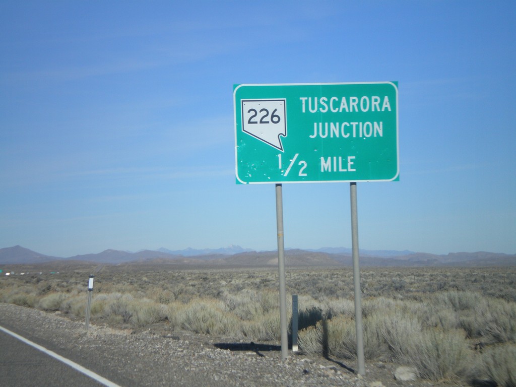 NV-225 North Approaching Tuscarora Jct.