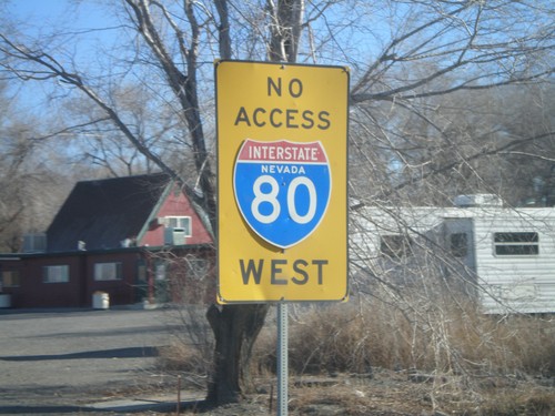 No Access To I-80 East on NV-856