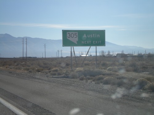 I-80 East Exit 231 - Use NV-305 For Austin