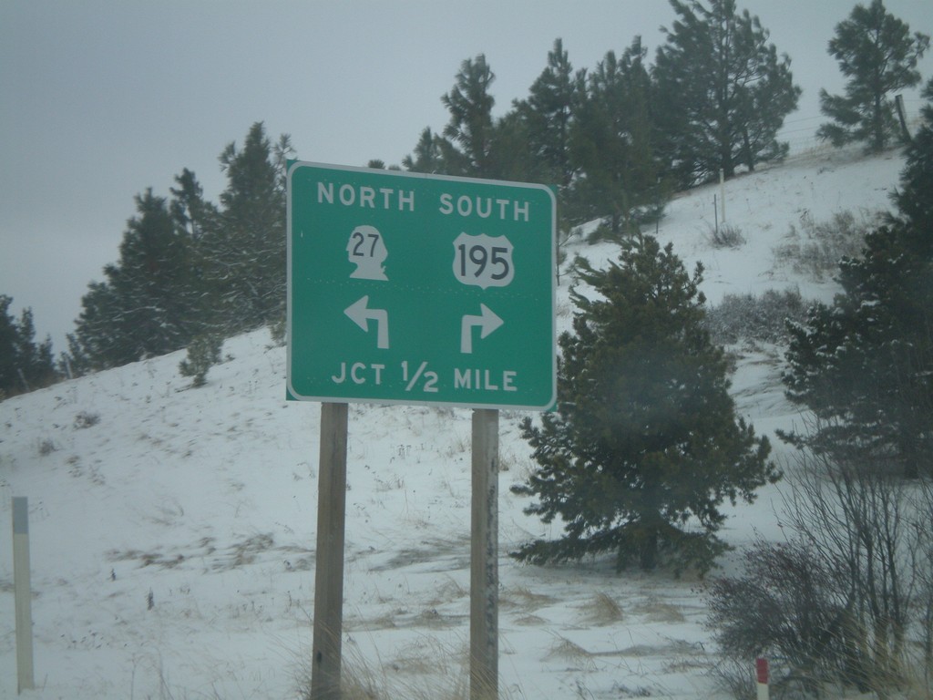 US-195 South Approaching WA-27 North