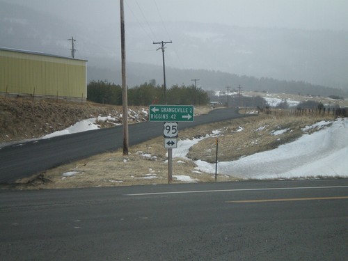 Johnson Lane at US-95 to Grangeville and Riggins