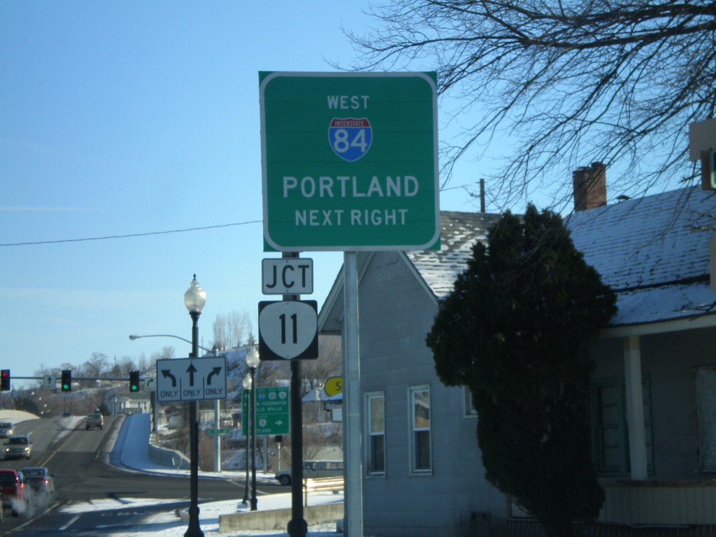 US-30 East Approaching OR-11