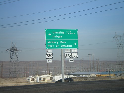 I-82 West - Exit 1 Offramp at US-395/US-730