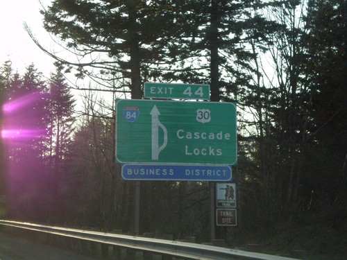 I-84 West Approaching Exit 44 - Route Diagram