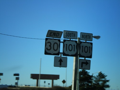 End US-30 West at US-101