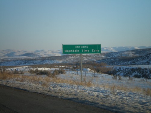 I-84 East - Entering Mountain Time Zone