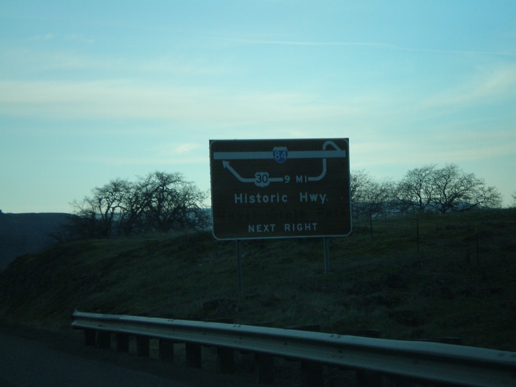 I-84 West Route Diagram Approaching Exit 76