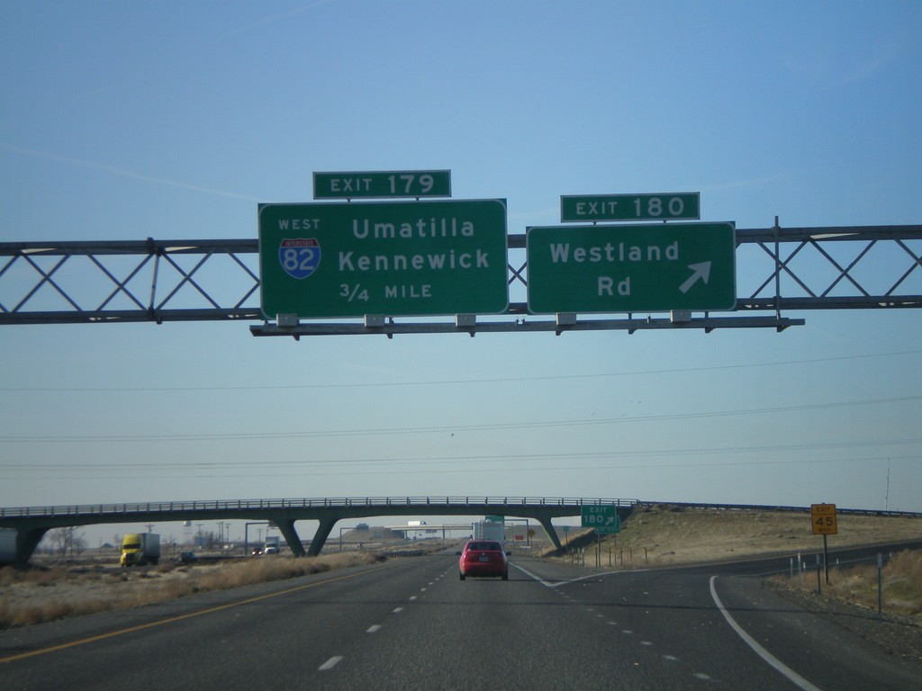 I-84 West Exits 180/179 - I-82 Jct.