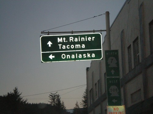 WA-7 North at WA-508 West to Onalaksa