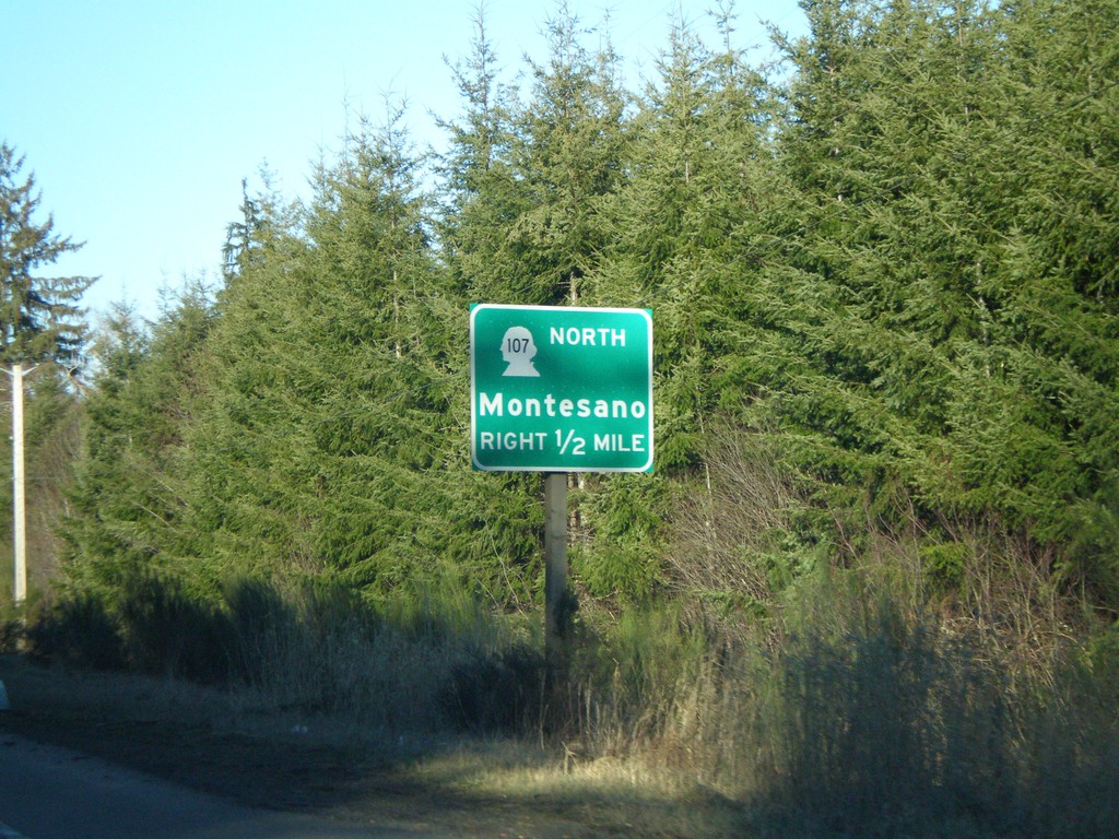 US-101 North Approaching WA-107