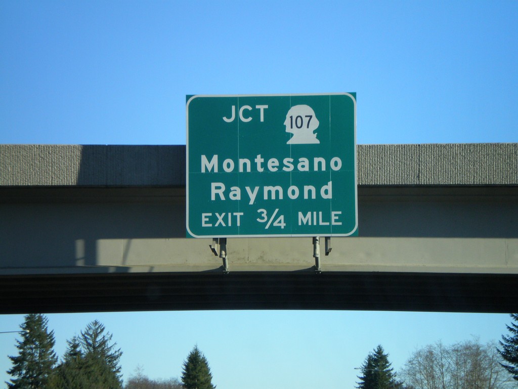 US-12 East Approaching WA-107