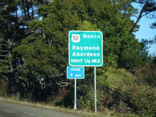 US-101 North Approaching WA-103