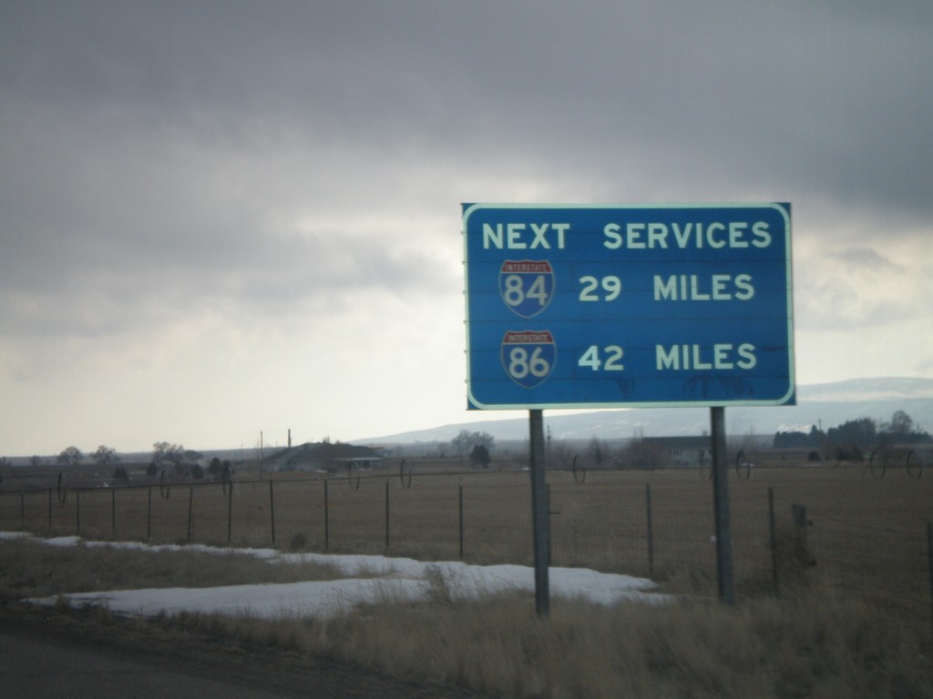 I-84 East - Next Services via I-84 and I-86