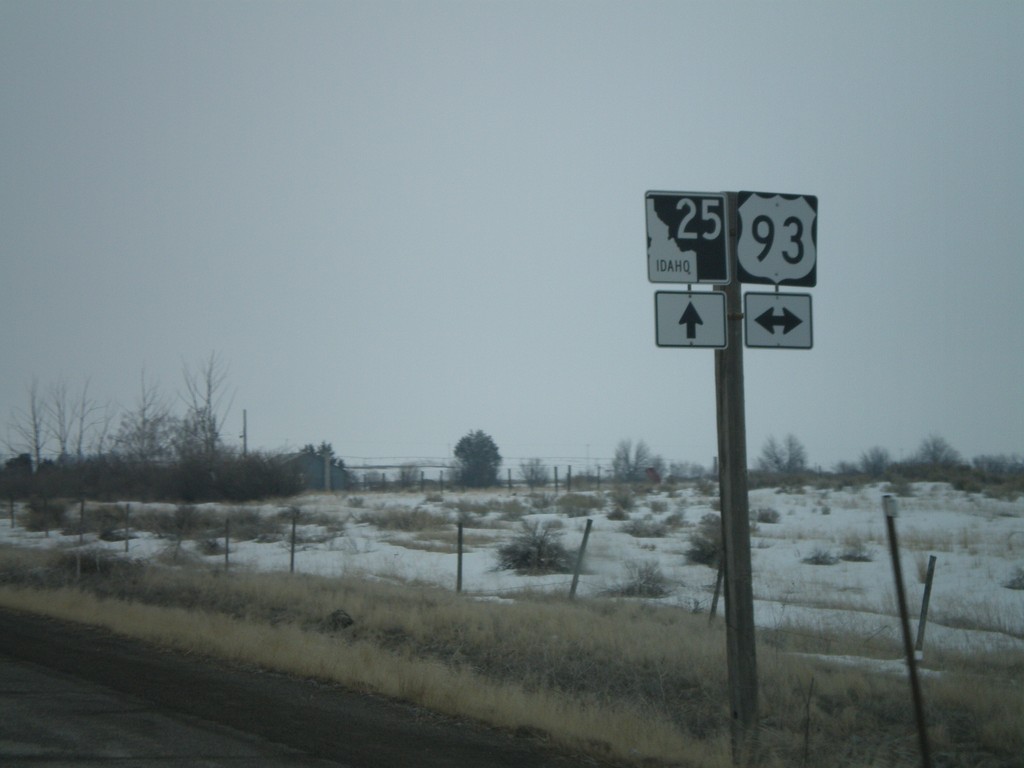 ID-25 East Approaching US-93