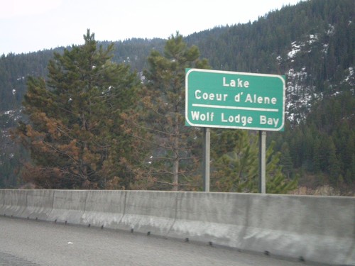 I-90 East - Lake Coeur d'Alene