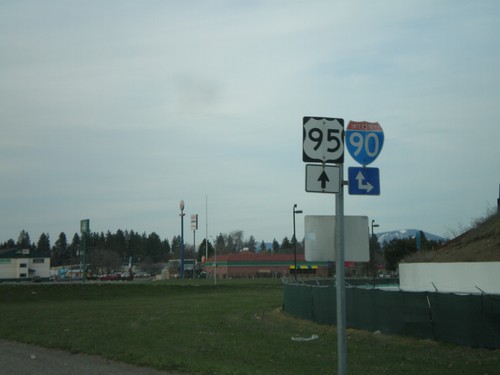 US-95 North Approaching I-90