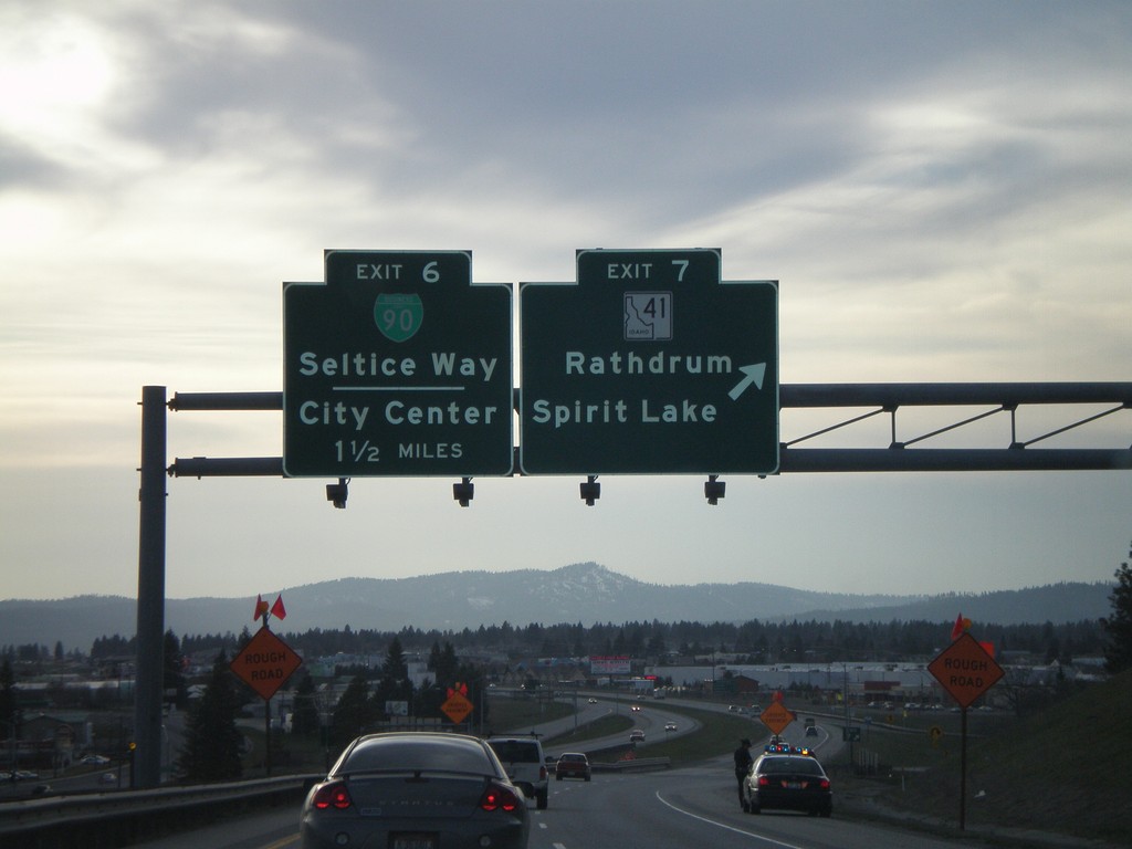 I-90 West - Exits 7 and 6