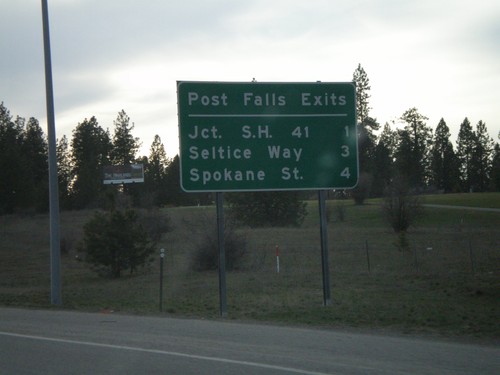 I-90 West - Post Falls Exits