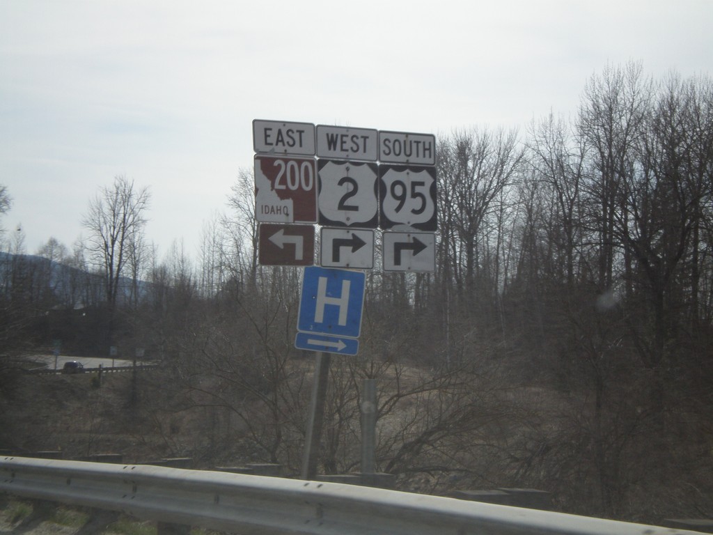 US-95 South/US-2 West Approaching ID-200