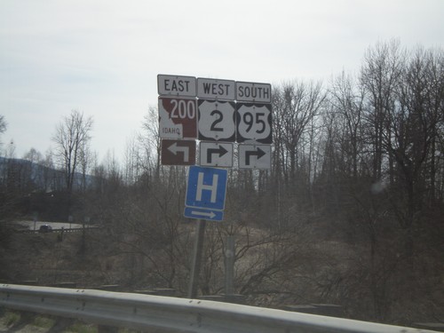 US-95 South/US-2 West Approaching ID-200