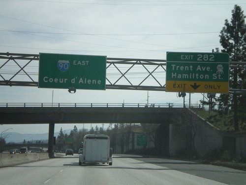 I-90 East - Exit 282 - Coeur d'Alene Overhead