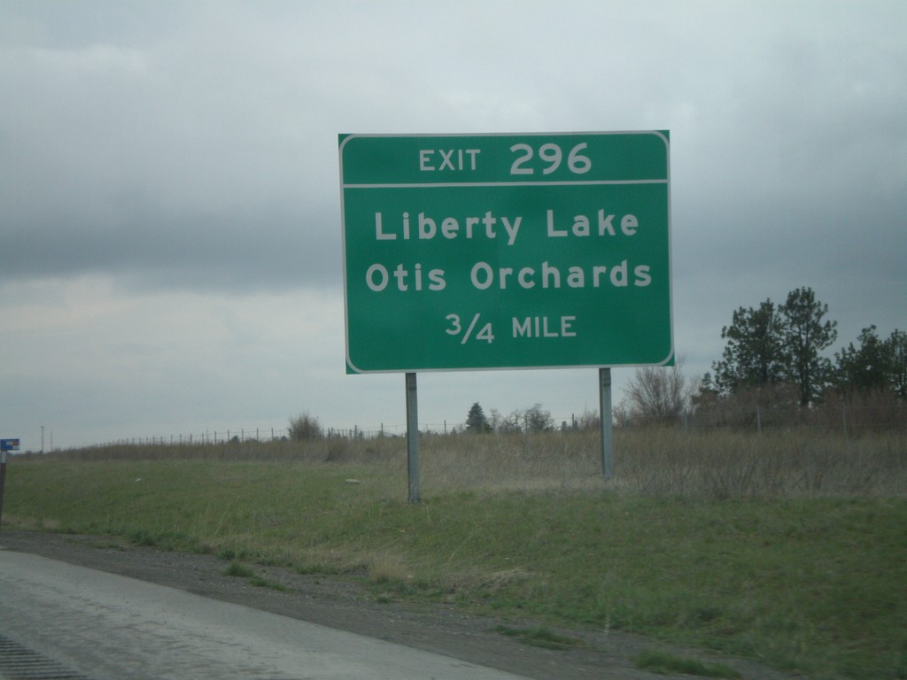 I-90 West - Exit 296