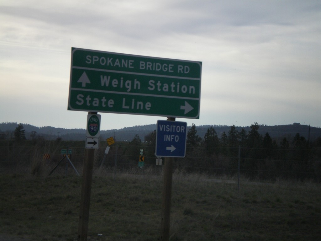 I-90 West - Exit 299 Offramp - Spokane Bridge Rd.