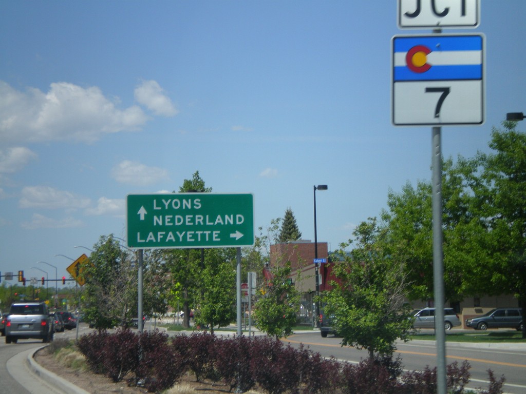 US-36 West Approaching CO-7