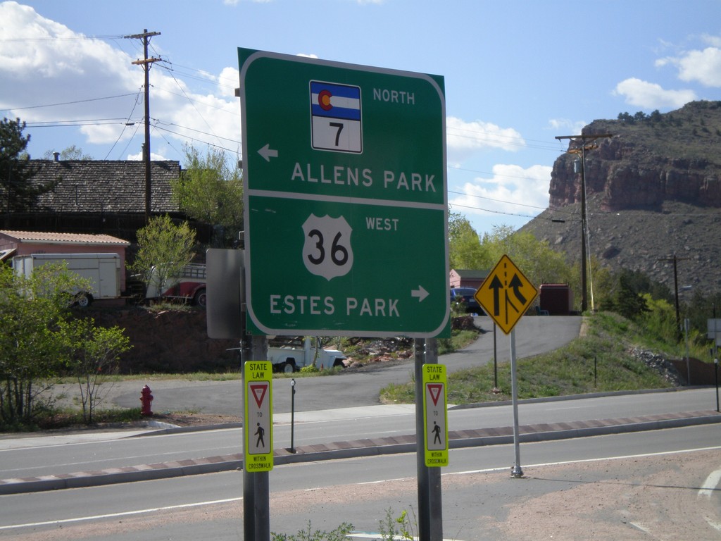 US-36 West at CO-7 North