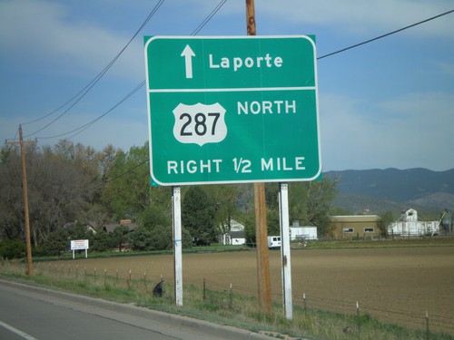 US-287 North Approaching Laporte Jct.