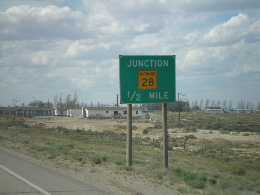 US-191 North Approaching WY-28