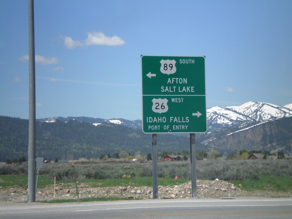 US-26 West/US-89 South Split - Alpine Jct